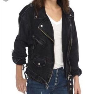 free people oversized denim jacket